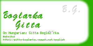 boglarka gitta business card
